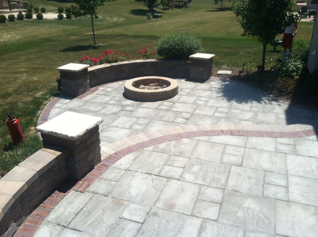 Patio with Firepit Before